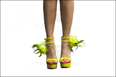 Women Wearing Yellow Heels Fashion